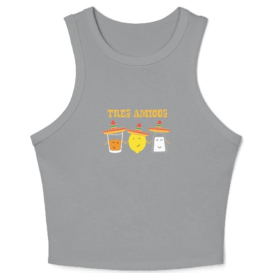 Tequila and friends, salt and lemon makes it Crop Tank Top