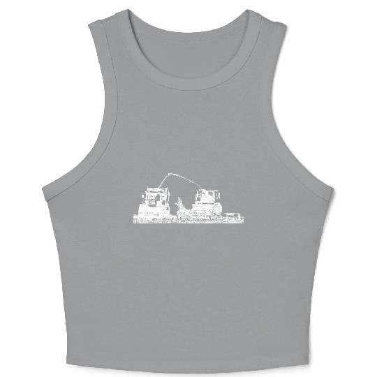 Corn chopper chopping corn harvester farmer Crop Tank Top