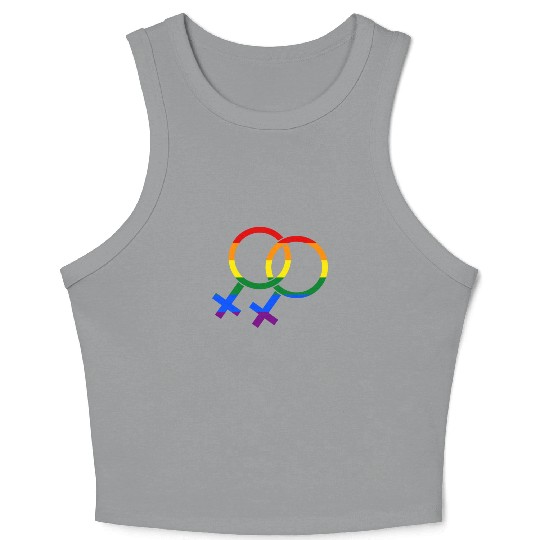 LGBT Gay Lesbian Gift Funny equal rainbow pride Crop Tank Top