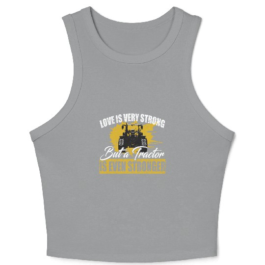 Funny Tractor Farmer Boy Farm Agriculture Gift Crop Tank Top