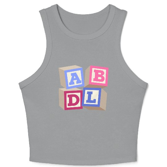 AB DL ageplay ABDL adult baby diaper baby Crop Tank Top