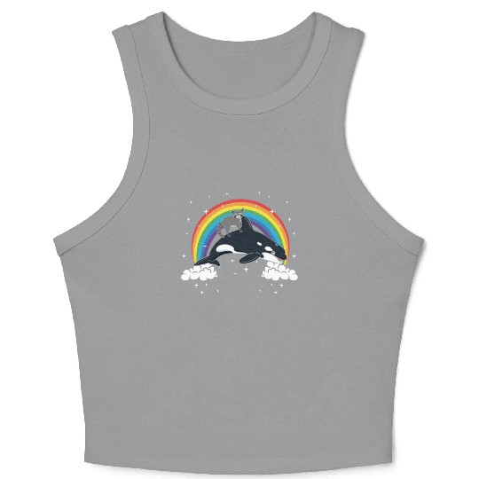 Raccoon Trash Panda Funny Orca Killer Whale Gift Crop Tank Top