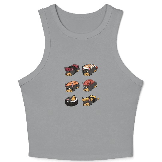 Doberman Sushi Nigiri Crop Tank Top