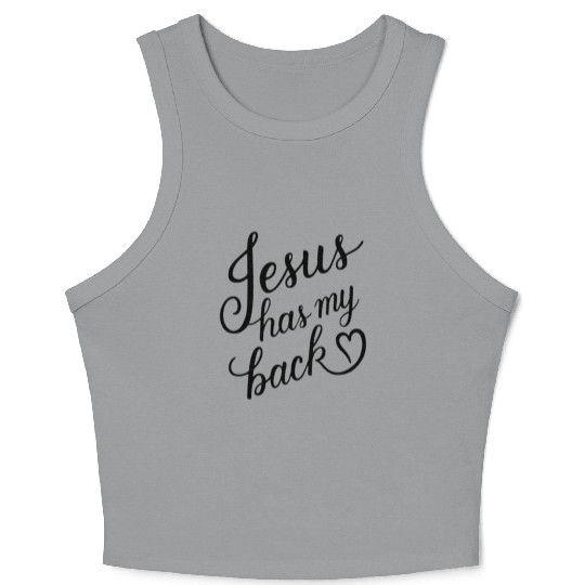 Jesus has my back 01 Crop Tank Top