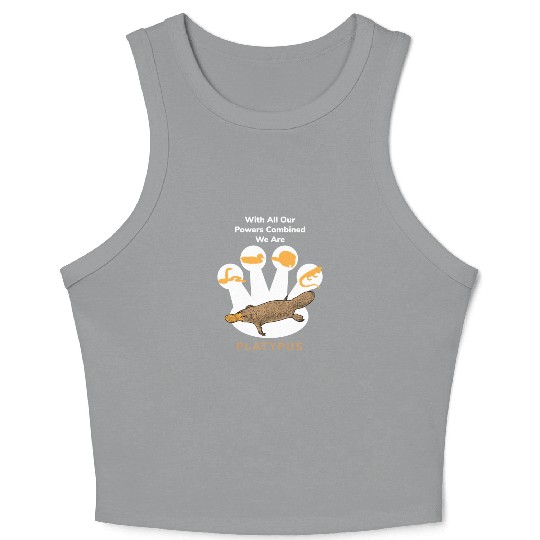Power Combined Platypus Platypus Platypus Mammal Crop Tank Top