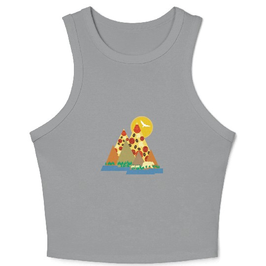The Pizza Mountains Crop Tank Top