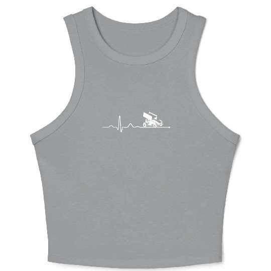 SPRINT CAR RACING Sprint Car Racing Heartbeat Crop Tank Top