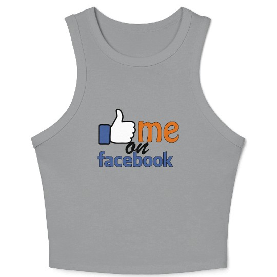 like me on facebook Crop Tank Top