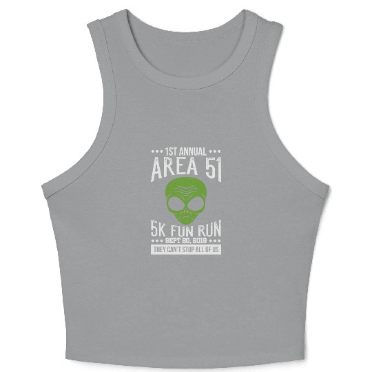 Area 51 Alien Fun run Crop Tank Top