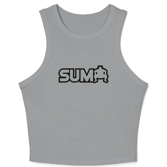 sumo ringer cool japanese logo sumo sport wrestler Crop Tank Top
