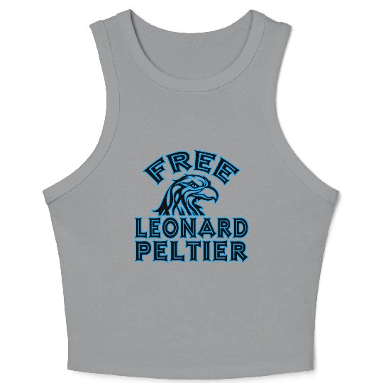 FREE LEONARD PELTIER eagle natives YStone Crop Tank Top