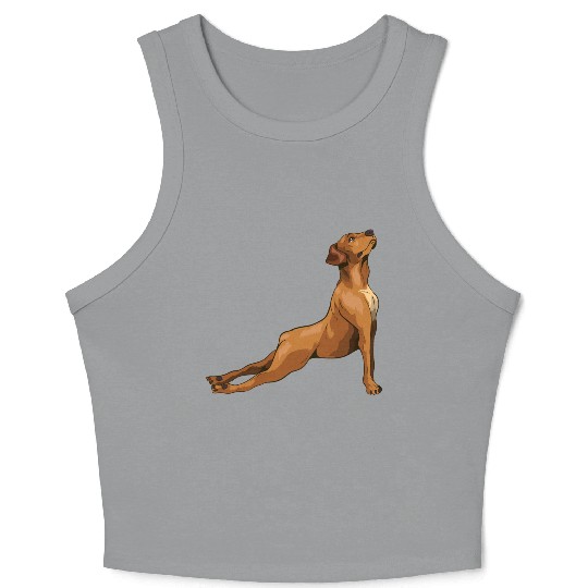 Portrait from a Lovely Rhodesian Ridgeback Crop Tank Top