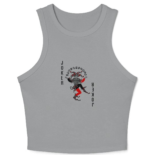 Color Joker Classic Card Deck Casino Poker Crop Tank Top