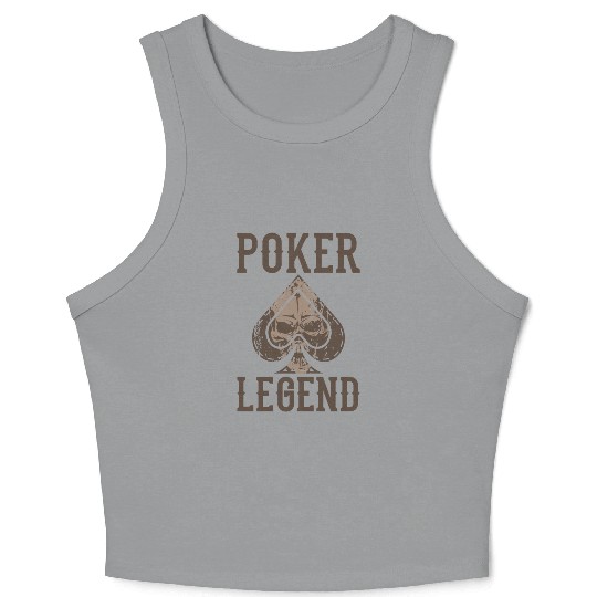 Poker Legend Poker Gifts For Poker Players Crop Tank Top