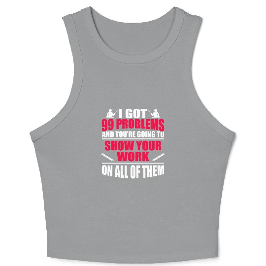 Funny Math Teacher Gift College High School Crop Tank Top