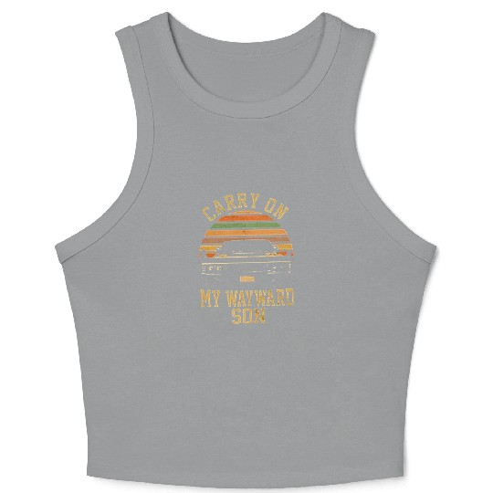 Supernatural Vintage Crop Tank Top Carry On My Wayward Son