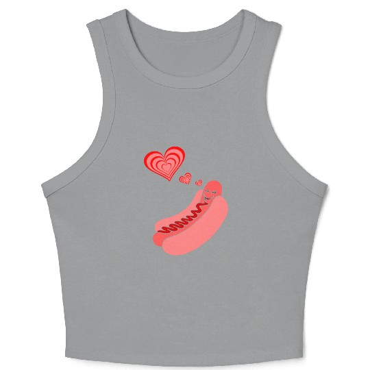 Hot Dog Love Crop Tank Top