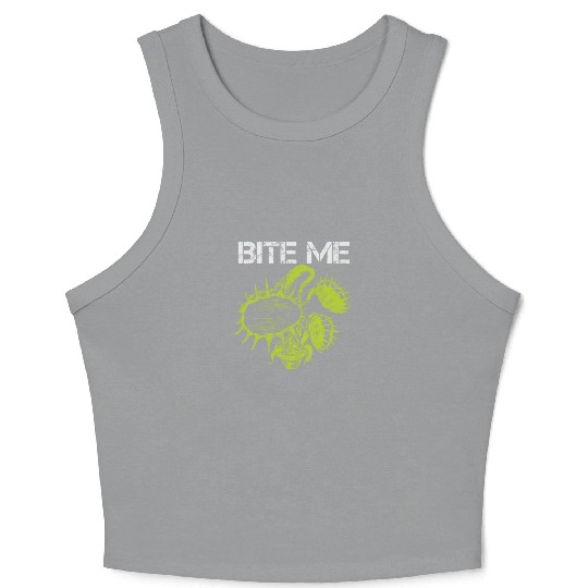 Carnivorous Plant Venus Fly Trap Lover Bite Me Crop Tank Top