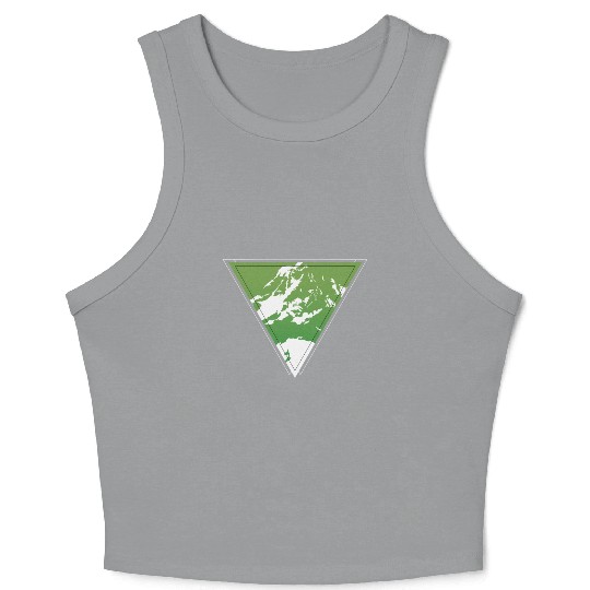 Mountain Abstract Crop Tank Top