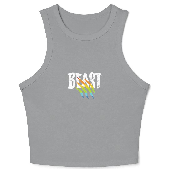 LGBT Rainbow Flag Beast Crop Tank Top