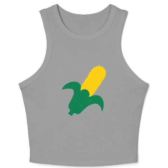 corn corncob farmer farming vegetable food gift Crop Tank Top
