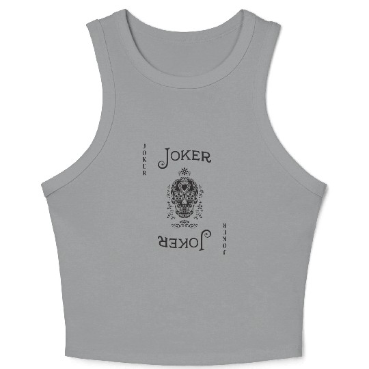 JOKER playing card - card casino costume Crop Tank Top