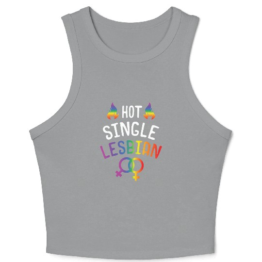 LGBT Gay Pride Lesbian Hot Single Lesbian Crop Tank Top