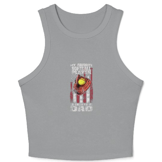 softball dad Crop Tank Top for men - softball dad gifts