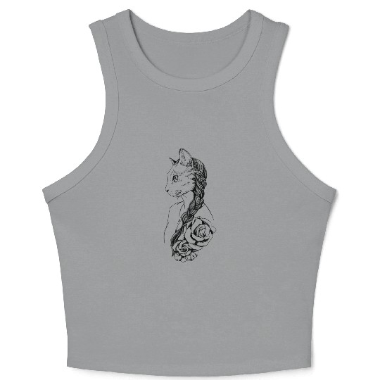 Cat Woman Crop Tank Top