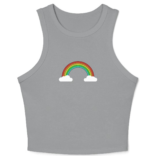 Rainbow clouds | Rainbow colors men women children Crop Tank Top