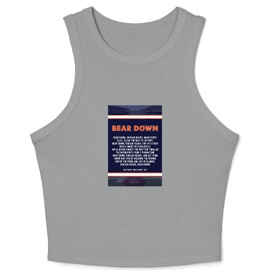 Bear Down Lyrics Poster Crop Tank Top