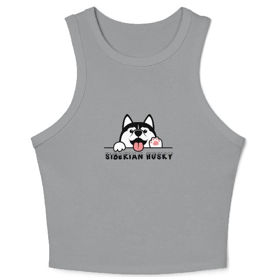 siberian husky Crop Tank Top