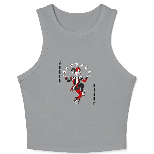 Joker Joggling Card Crop Tank Top