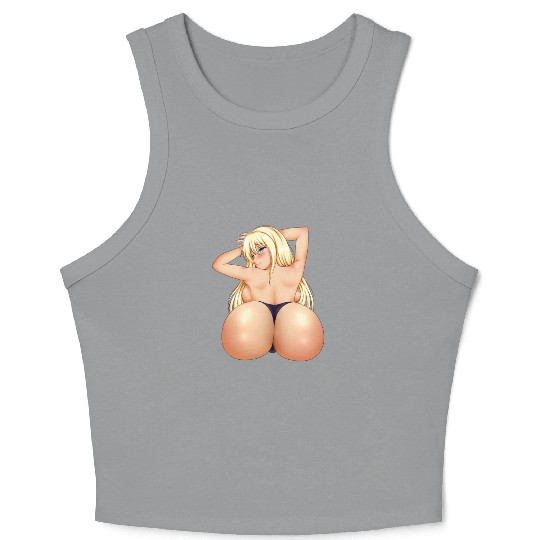 hen Manga Anime Waifu japanese sexy Girl Ahegao Crop Tank Top