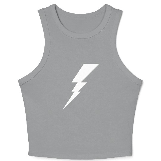 Lightning Bolt Geometric Vector Shape Crop Tank Top