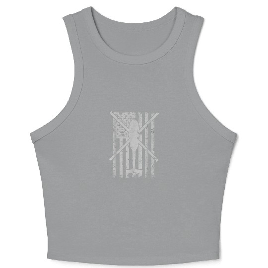 Uh 60 Black Hawk Military Helicopter Patriotic Fla Crop Tank Top
