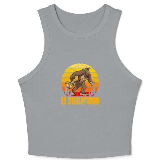 El Squatcho Mexican Sasquatch Bigfoot Crop Tank Top