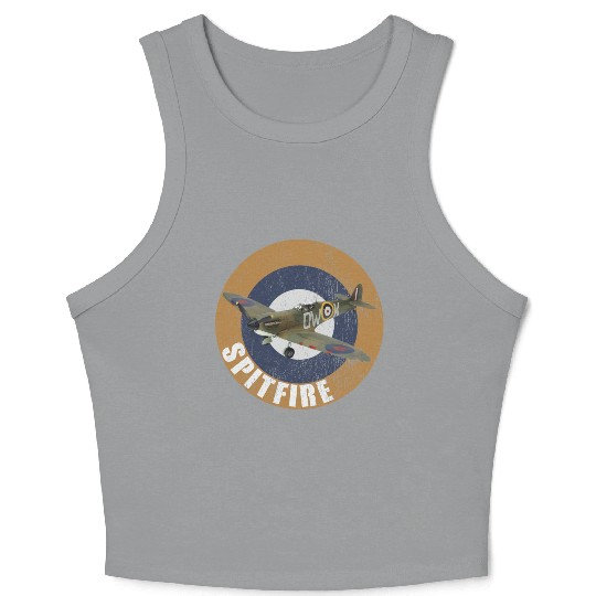 Famous WW2 Planes Supermarine Spitfire Crop Tank Top
