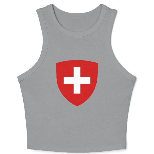 Swiss Switzerland Flag Swiss Cross Alps Crop Tank Top