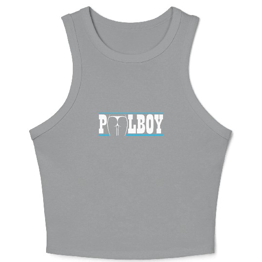 Poolboy Pool Boy, Swimming Pool - Lifeguard gift Crop Tank Top