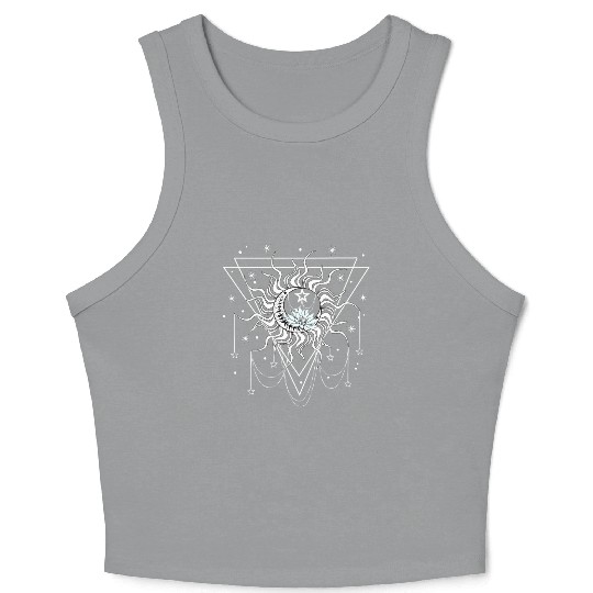 sun moon star Crop Tank Top
