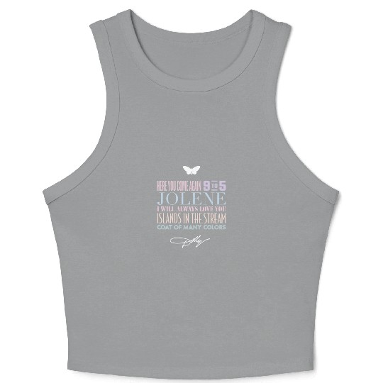 Dolly Parton Greatest Hits Crop Tank Top