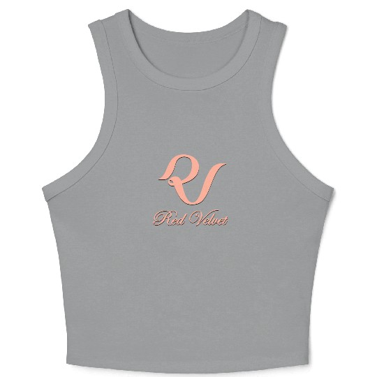 Red velvet kpop group logo design Crop Tank Top