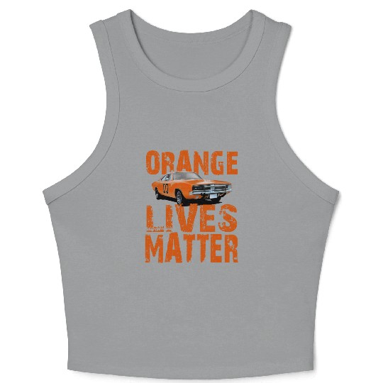 General Lee Dukes Of Hazzard Retro Orange Lives Crop Tank Top