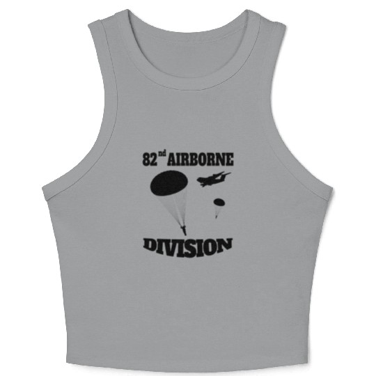 Paratrooper US Army 82nd AIRBORNE Crop Tank Top