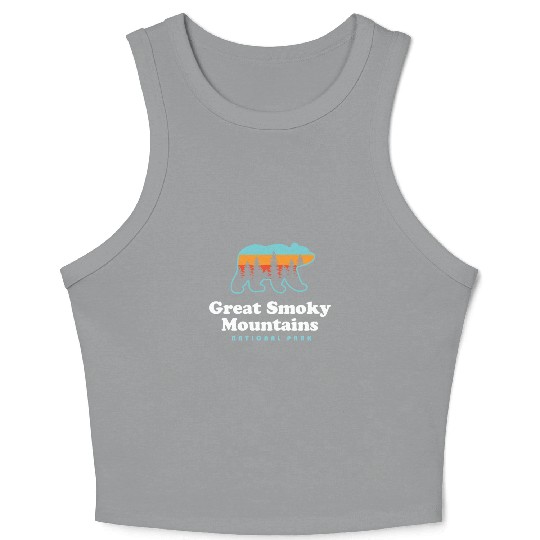 Great Smoky Mountains Crop Tank Top Bear Great Smoky Mount