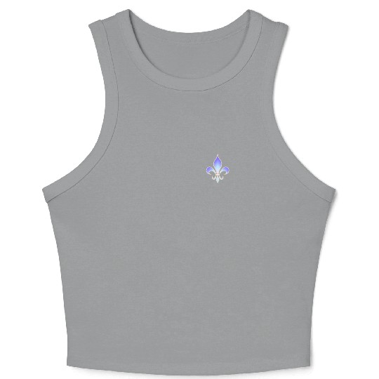 Lily Flower Fleur de Lys Royal Flower Power Roi Crop Tank Top