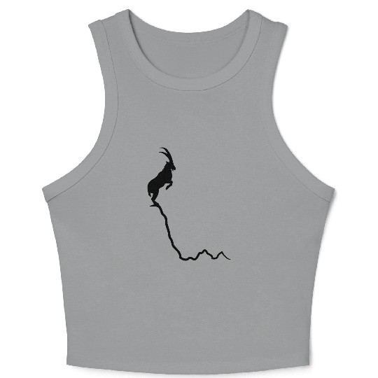 Mountain ibex, mountain goat Crop Tank Top