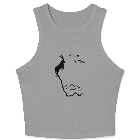 Mountain ibex, mountain goat Crop Tank Top