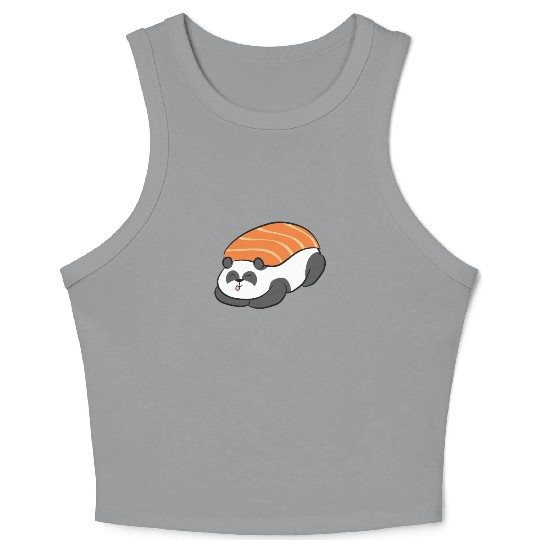 Panda Sushi Japanese Food Sushi Panda Crop Tank Top